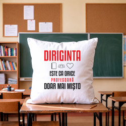 Diriginta este ca orice profesoară, doar mai mișto - pernă pentru profesoară