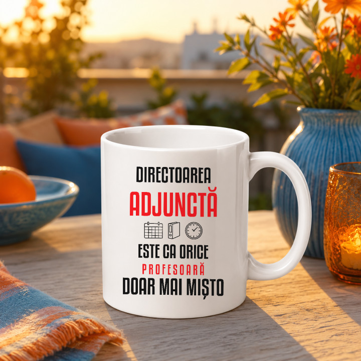 Directoarea adjunctă este ca orice profesoară, doar mai mișto - cană pentru profesoară
