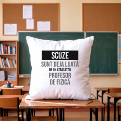 Scuze, sunt deja luată de un atrăgător profesor de fizică - pernă cadou