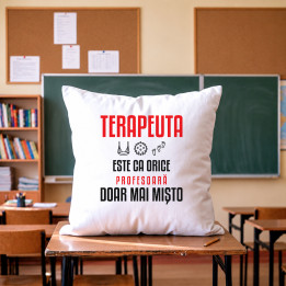 Terapeuta este ca orice profesoară, doar mai mișto - pernă pentru profesoară