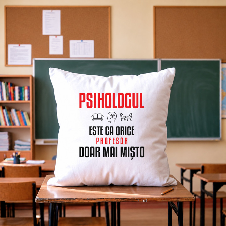 Psihologul este ca orice profesor, doar mai mișto - pernă pentru profesor