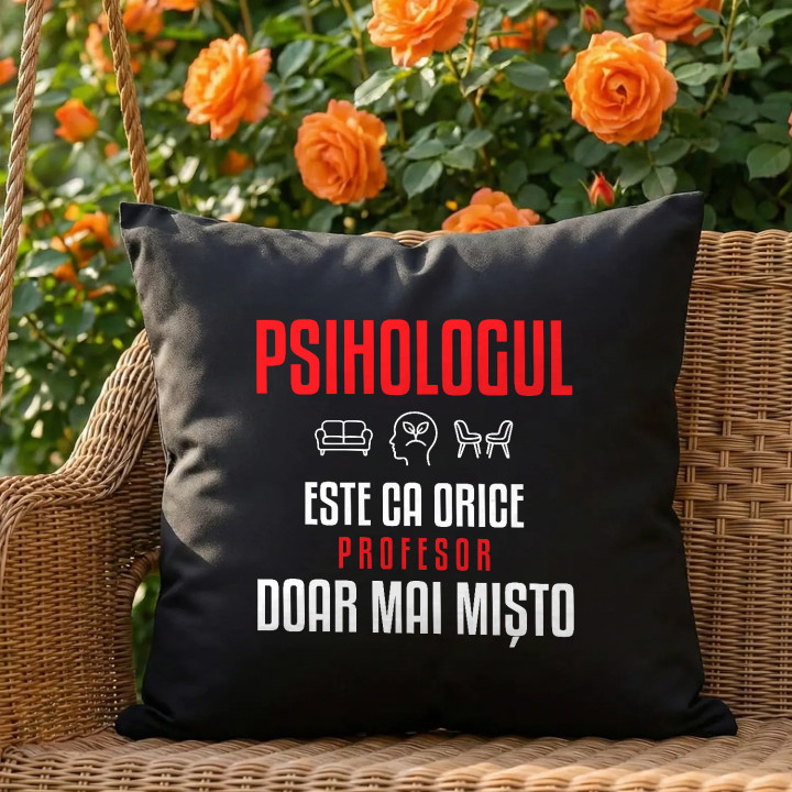 Psihologul este ca orice profesor, doar mai mișto - pernă neagră pentru profesor
