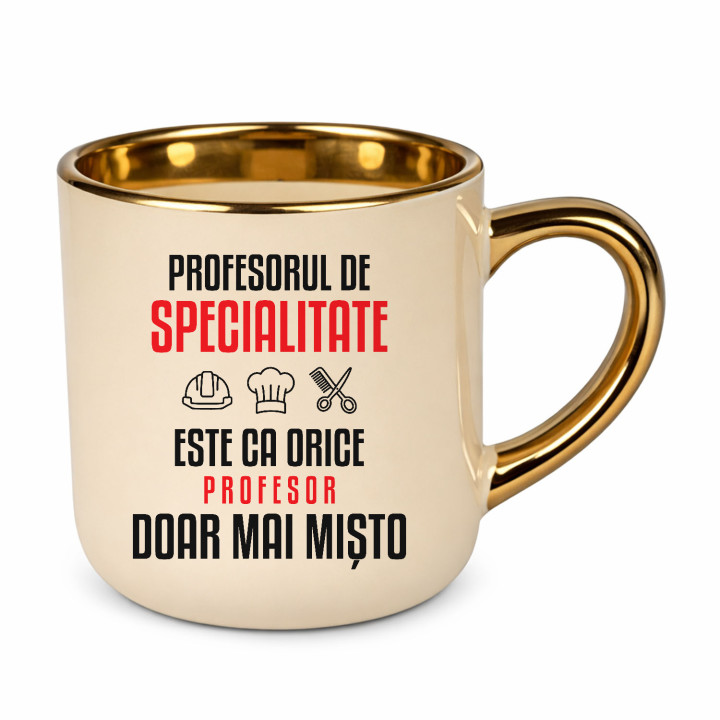 Profesorul de specialitate este ca orice profesor, doar mai mișto - cană elegantă pentru profesor