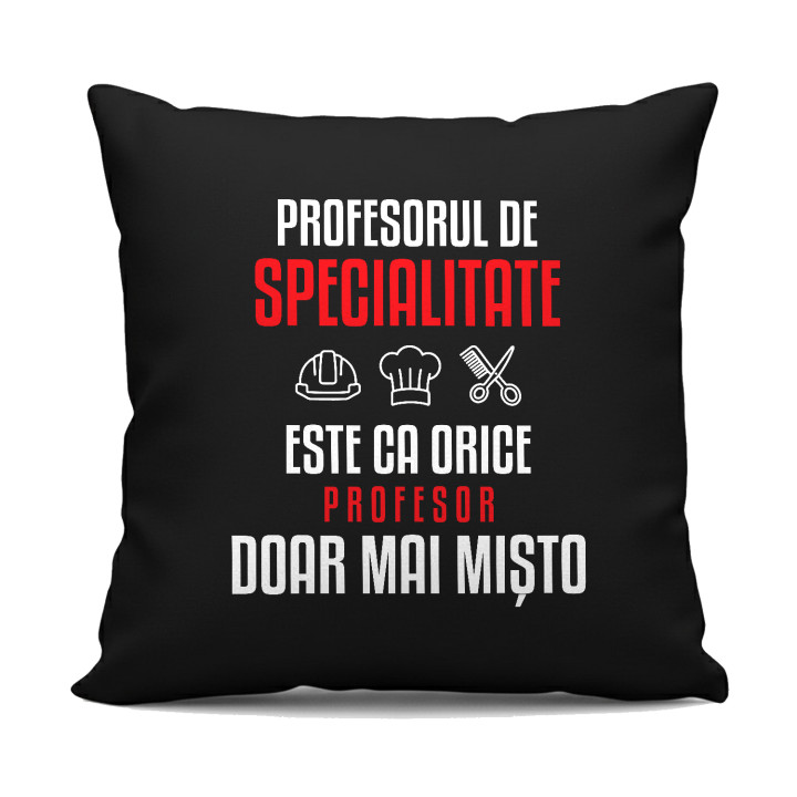 Profesorul de specialitate este ca orice profesor, doar mai mișto - pernă neagră pentru profesor