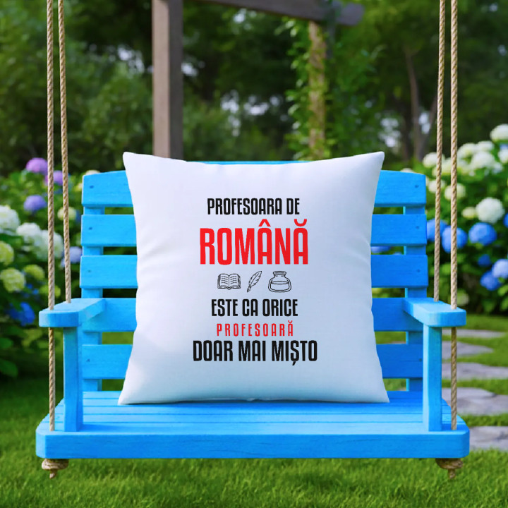 Profesoara de română este ca orice profesoară, doar mai mișto - pernă pentru profesoară