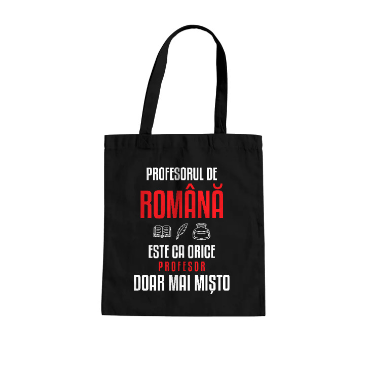 Profesorul de română este ca orice profesor, doar mai mișto - sacoșă pentru profesor