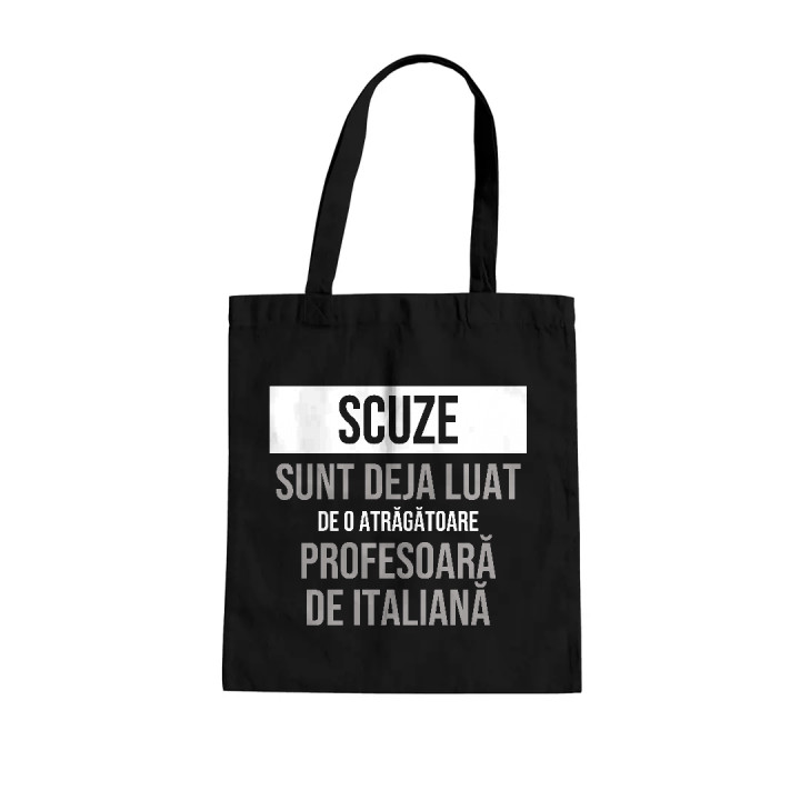 Scuze, sunt deja luat de o atrăgătoare profesoară de italiană - sacoșă cadou