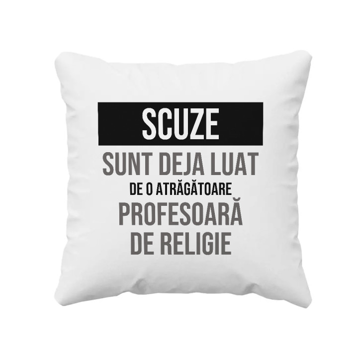 Scuze, sunt deja luat de o atrăgătoare profesoară de religie - pernă cadou