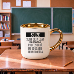 Scuze, sunt deja luat de o atrăgătoare profesoară de educație tehnologică - cană elegantă cadou