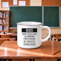 Scuze, sunt deja luat de o atrăgătoare profesoară de educație tehnologică - cană emailată cadou