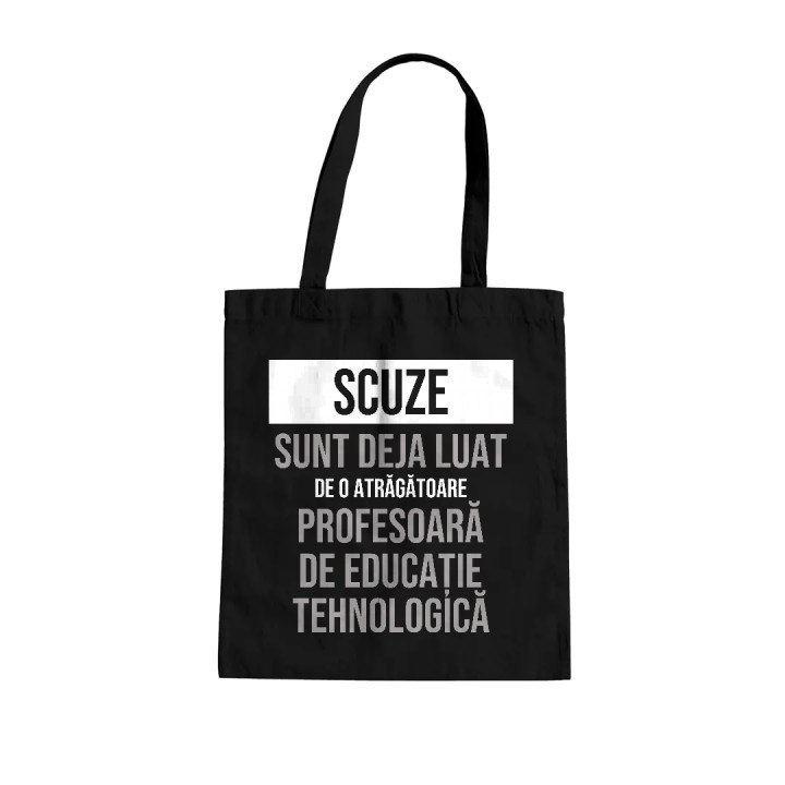 Scuze, sunt deja luat de o atrăgătoare profesoară de educație tehnologică - sacoșă cadou