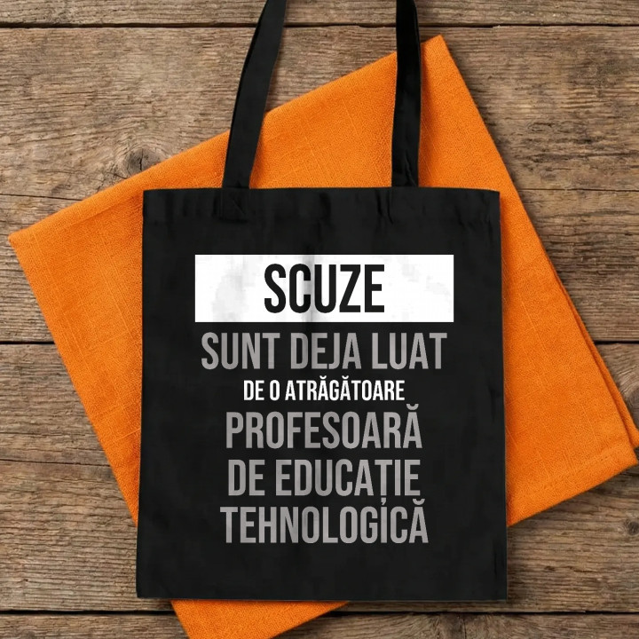 Scuze, sunt deja luat de o atrăgătoare profesoară de educație tehnologică - sacoșă cadou