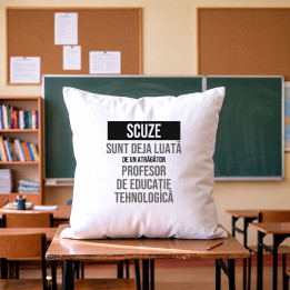 Scuze, sunt deja luată de un atrăgător profesor de educație tehnologică - pernă cadou