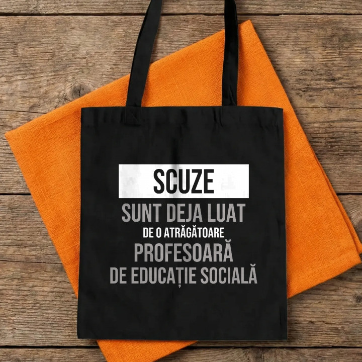 Scuze, sunt deja luat de o atrăgătoare profesoară de educație socială - sacoșă cadou