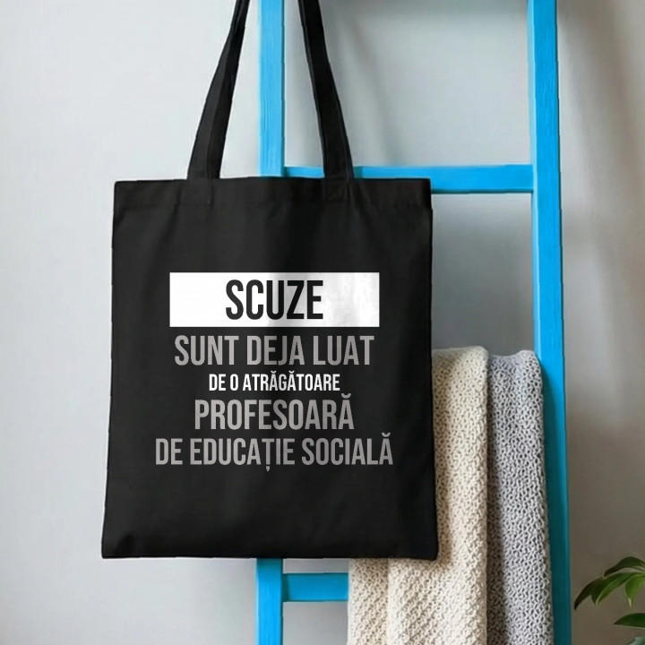Scuze, sunt deja luat de o atrăgătoare profesoară de educație socială - sacoșă cadou