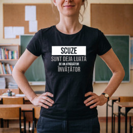 Scuze, sunt deja luată de un atrăgător învățător - tricou de damă cu imprimeu