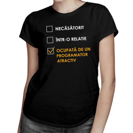 Ocupată de un programator atractiv - T-shirt pentru bărbați