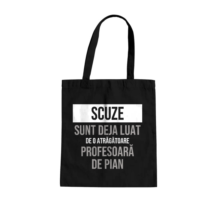 Scuze, sunt deja luat de o atrăgătoare profesoară de pian - sacoșă cadou