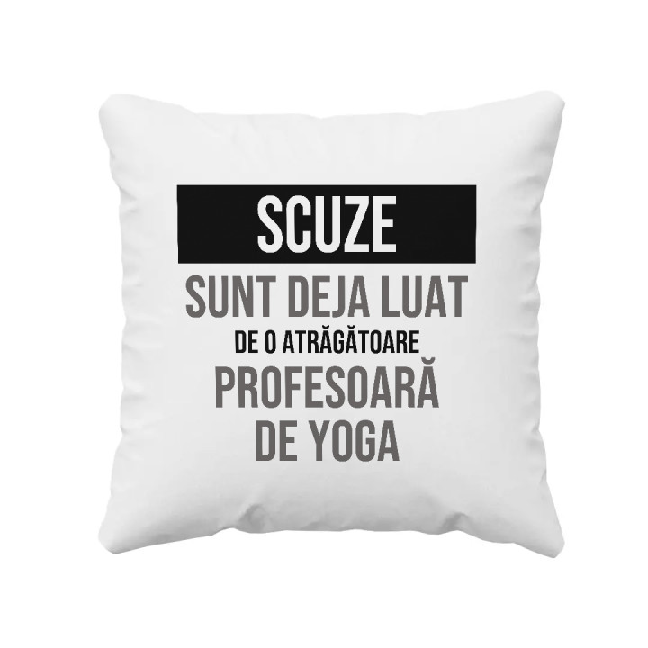 Scuze, sunt deja luat de o atrăgătoare profesoară de yoga - pernă cadou