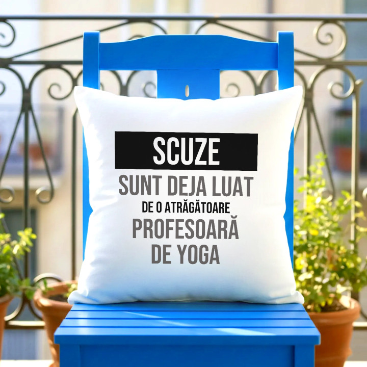 Scuze, sunt deja luat de o atrăgătoare profesoară de yoga - pernă cadou