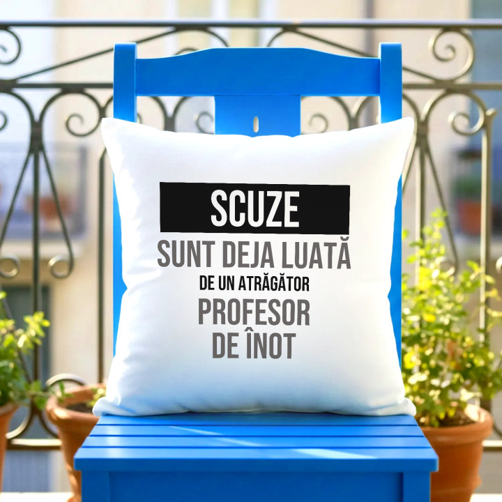 Scuze, sunt deja luată de un atrăgător profesor de înot - pernă cadou