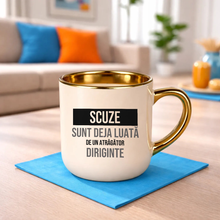 Scuze, sunt deja luată de un atrăgător diriginte - cană elegantă cadou