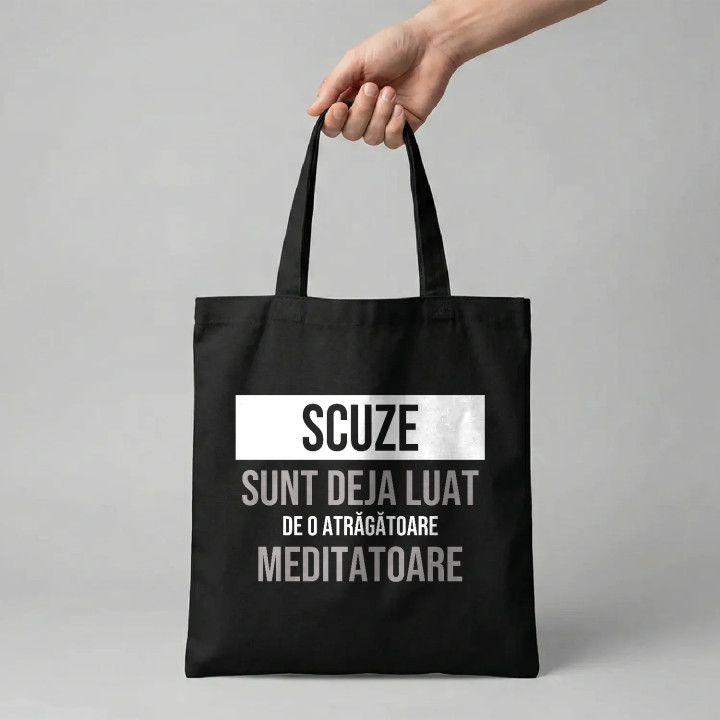Scuze, sunt deja luat de o atrăgătoare meditatoare - sacoșă cadou