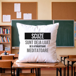 Scuze, sunt deja luat de o atrăgătoare meditatoare - pernă cadou