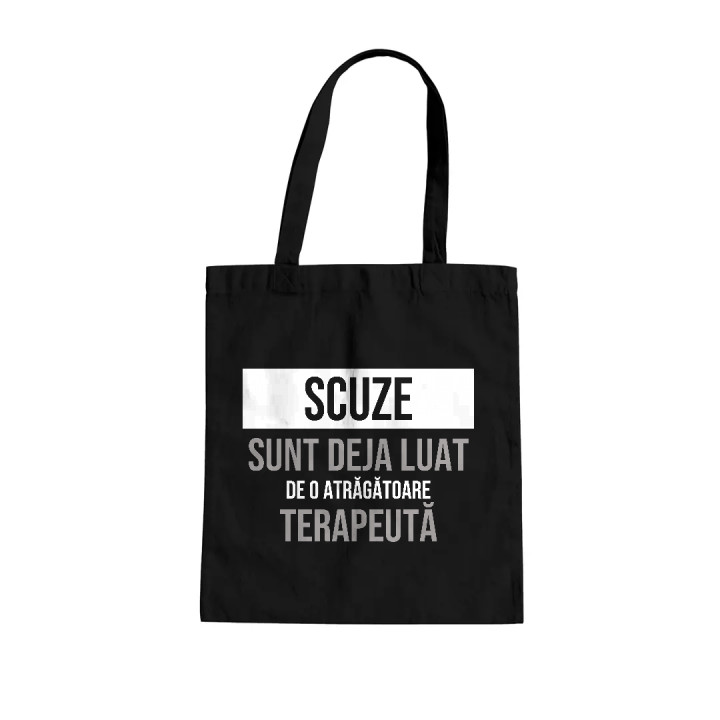 Scuze, sunt deja luat de o atrăgătoare terapeută - sacoșă cadou