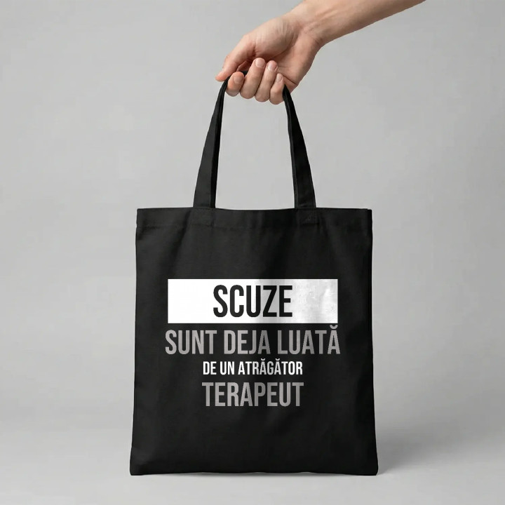 Scuze, sunt deja luată de un atrăgător terapeut - sacoșă cadou