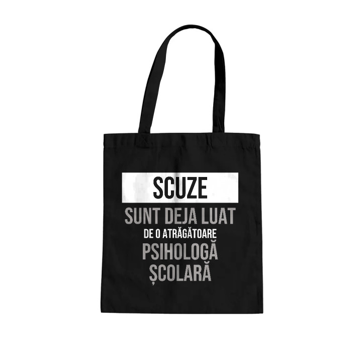 Scuze, sunt deja luat de o atrăgătoare psihologă școlară - sacoșă cadou
