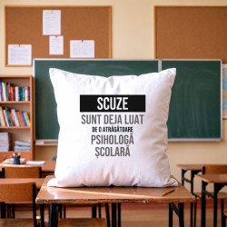 Scuze, sunt deja luat de o atrăgătoare psihologă școlară - pernă cadou