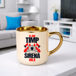 N-am timp, sirena urlă - cană elegantă cadou pentru pompieri