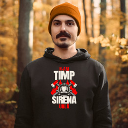 N-am timp, sirena urlă - hanorac bărbătesc cadou pentru pompieri