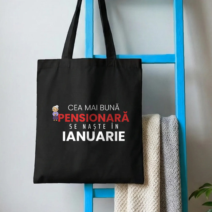Cea mai bună pensionară se naște în ianuarie - sacoșă cadou