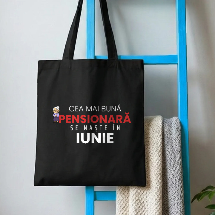 Cea mai bună pensionară se naște în iunie - sacoșă cadou