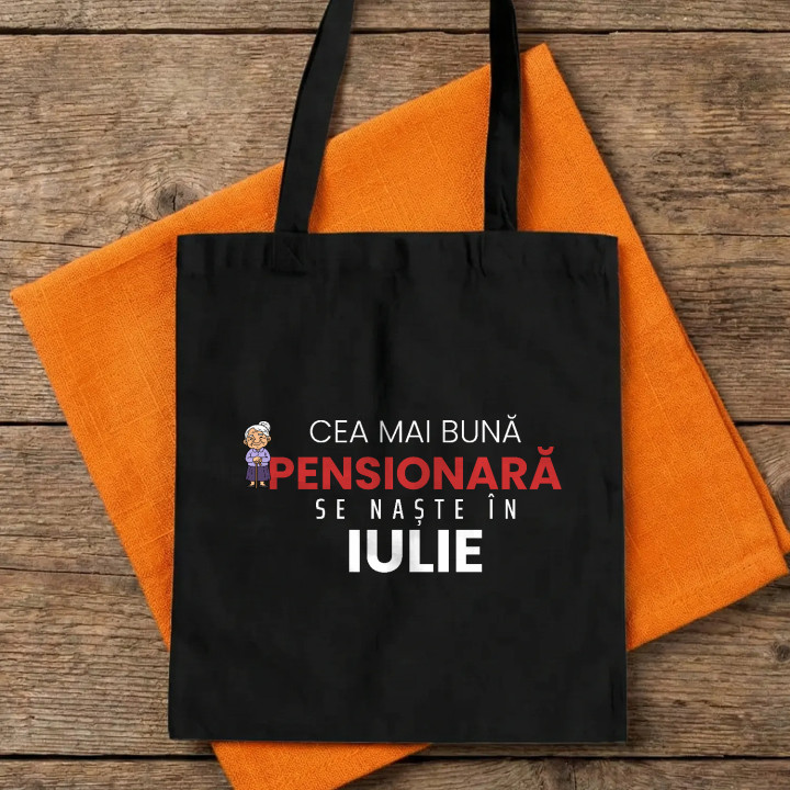 Cea mai bună pensionară se naște în iulie - sacoșă cadou