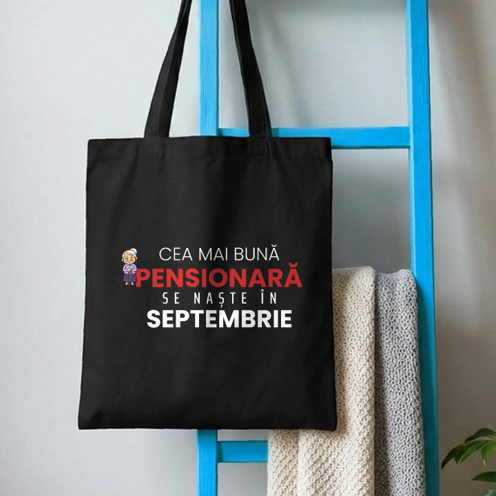 Cea mai bună pensionară se naște în septembrie - sacoșă cadou