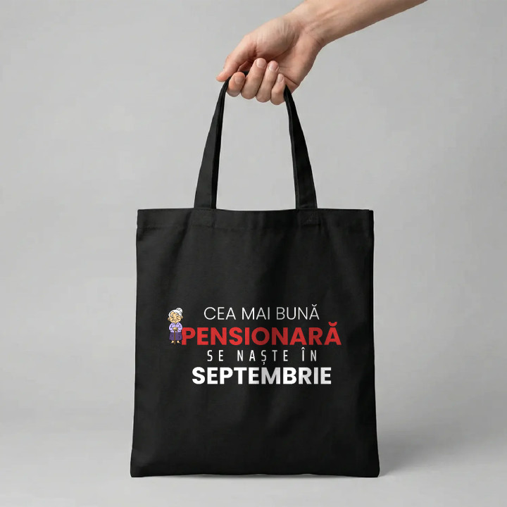 Cea mai bună pensionară se naște în septembrie - sacoșă cadou