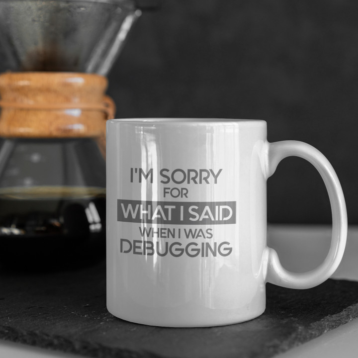 I'm sorry for what I said when I was debugging - cană