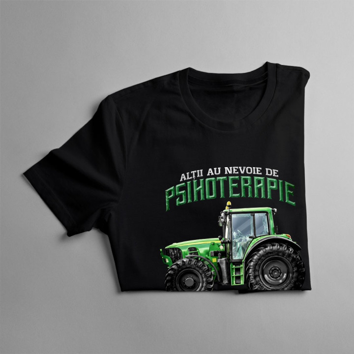 Alţii au nevoie de psihoterapie, eu am nevoie doar de tractor - T-shirt pentru bărbați cu imprimeu