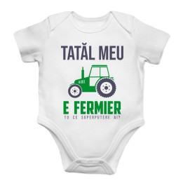 Tatăl meu e fermier - tu ce superputere ai? - body pentru copii