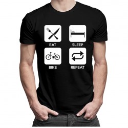 Eat sleep bike repeat - T-shirt pentru bărbați