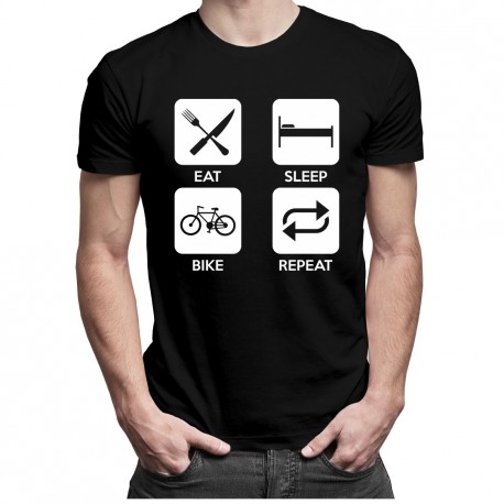 Eat sleep bike repeat - T-shirt pentru bărbați și femei
