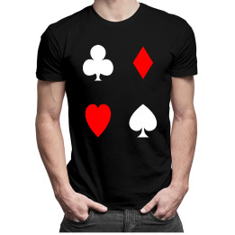 Playing Cards - trefl, pik, kier, karo - T-shirt pentru bărbați și femei