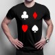 Playing Cards - trefl, pik, kier, karo - T-shirt pentru bărbați și femei