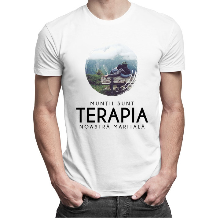 Munții sunt terapia noastră maritală - T-shirt pentru bărbați și femei