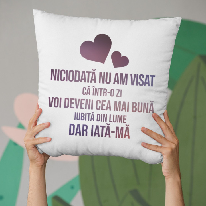 Niciodată nu am visat, că într-o zi voi deveni cea mai bună iubită din lume - perna