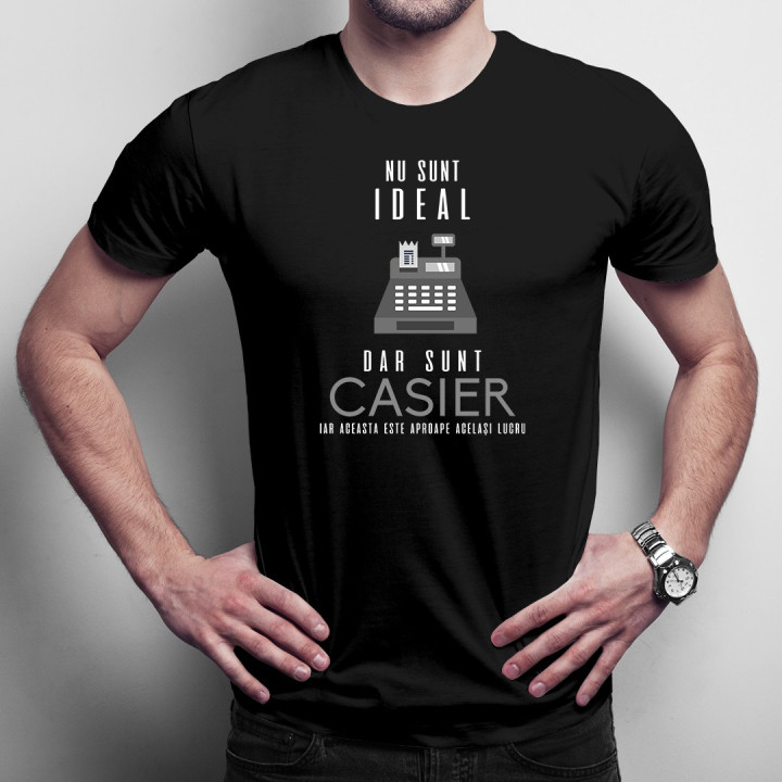 Nu sunt ideal dar sunt casier - T-shirt pentru bărbați