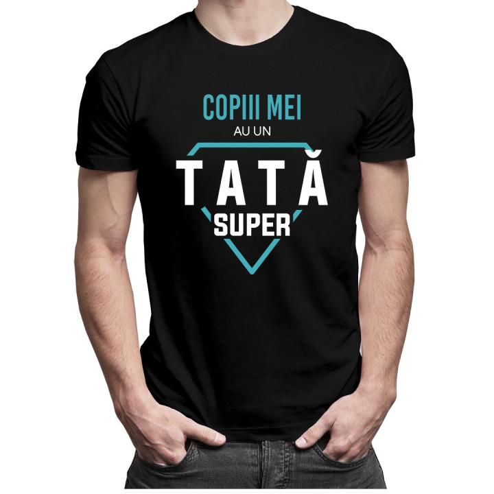Copiii mei au un tată super - T-shirt pentru bărbați